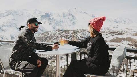 friends enjoying the views at the Antler Bar