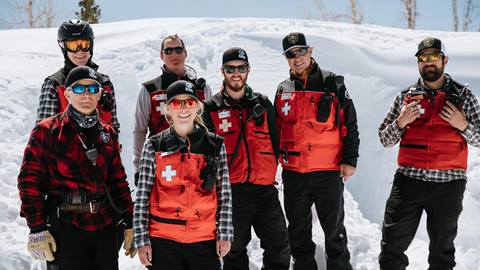 ski patrol employee group photo