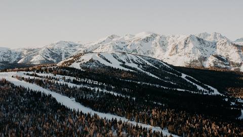 helicopter view of June Mountain